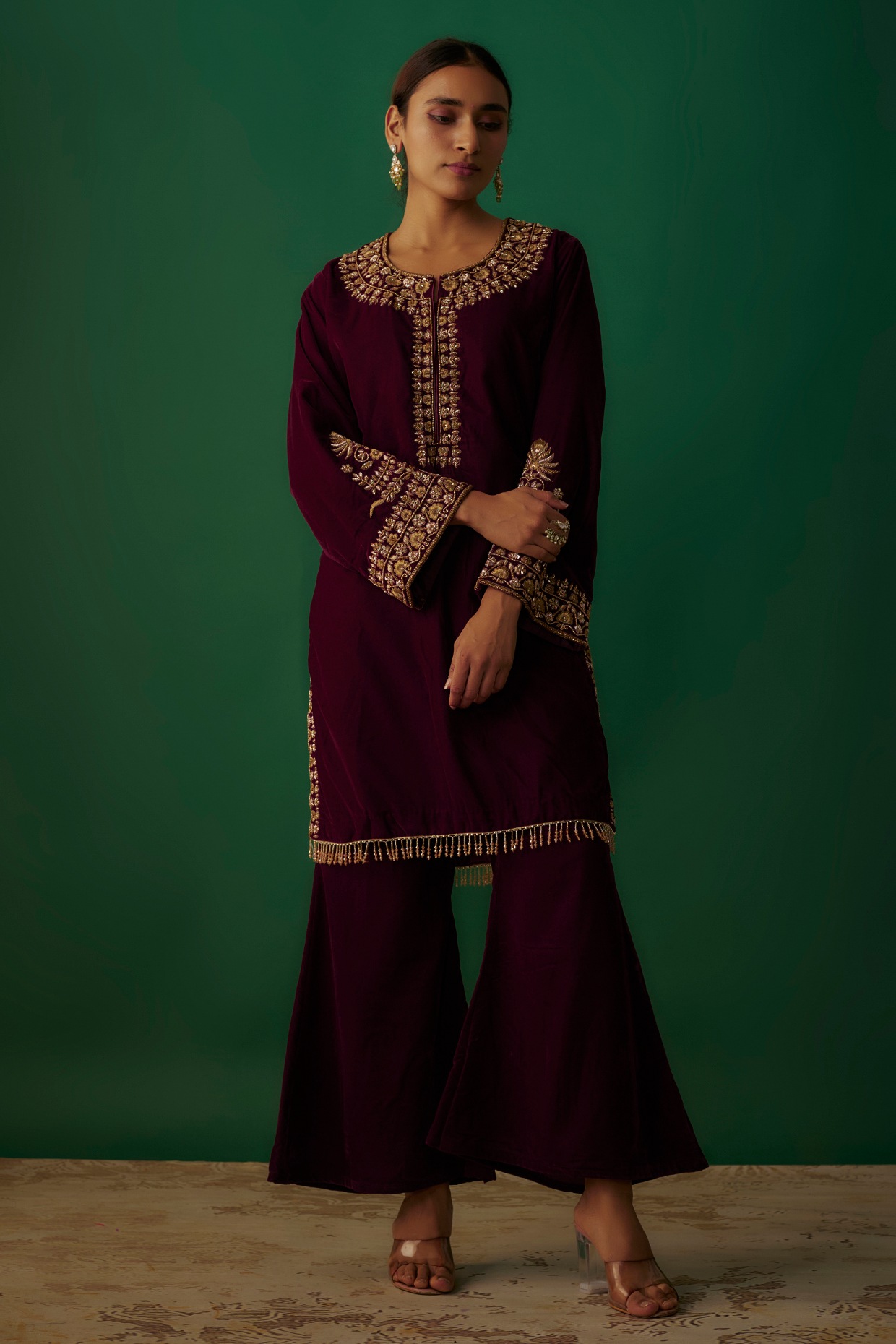 Red colour Banarsi silk dress materials,salwar kameez dupatta front  embroidery,unstitched suit design no 29 : Amazon.in: Fashion